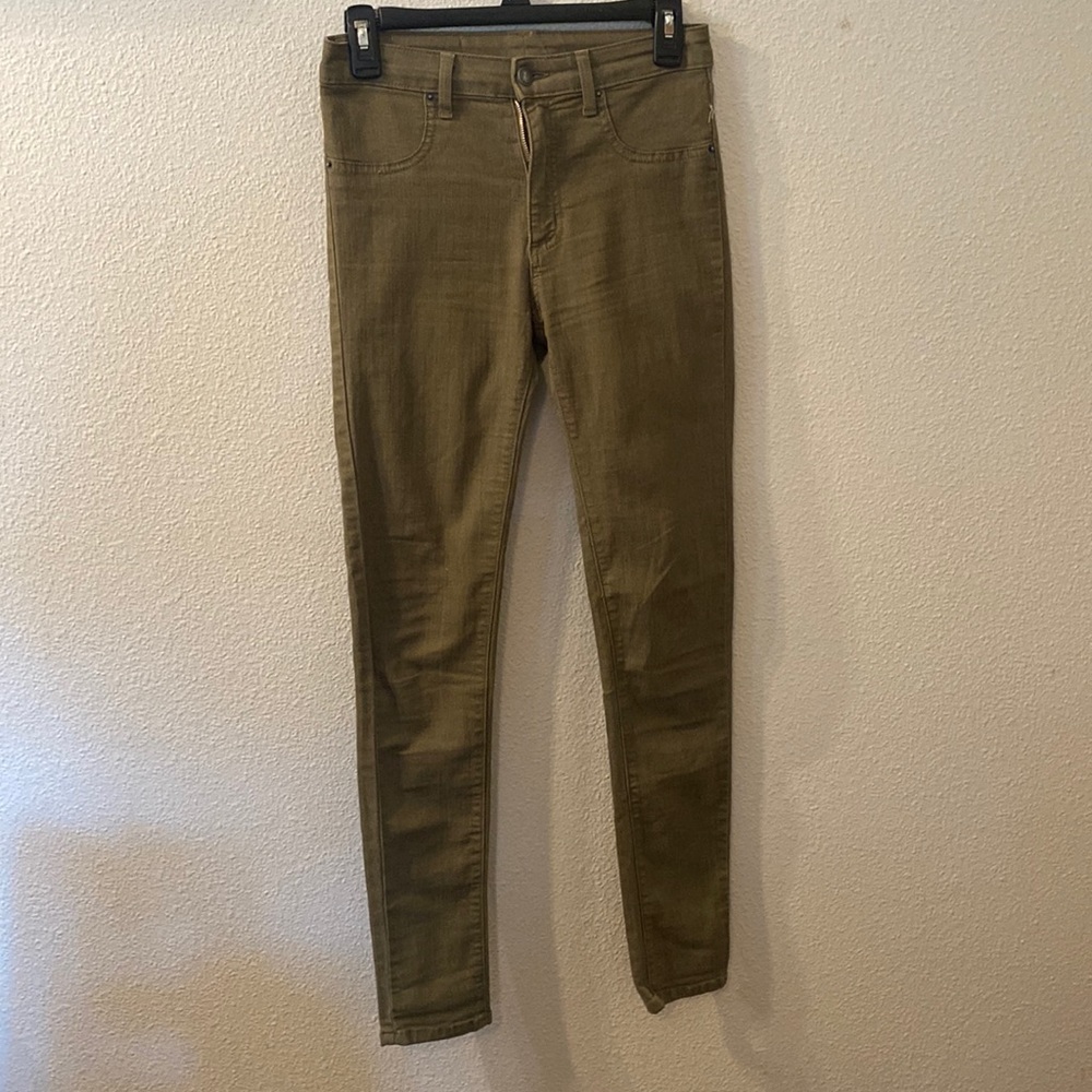 Carmar olive green skinny jeans size 26